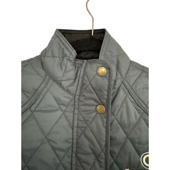 NWOT Barbour Blue Quilted Vest Womens Size 8 -Castle & Key Distillery Branded - Picture 5 of 7